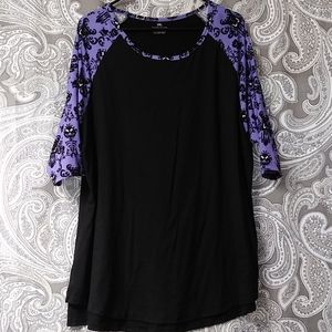 Disney Haunted Mansion wallpaper baseball tee